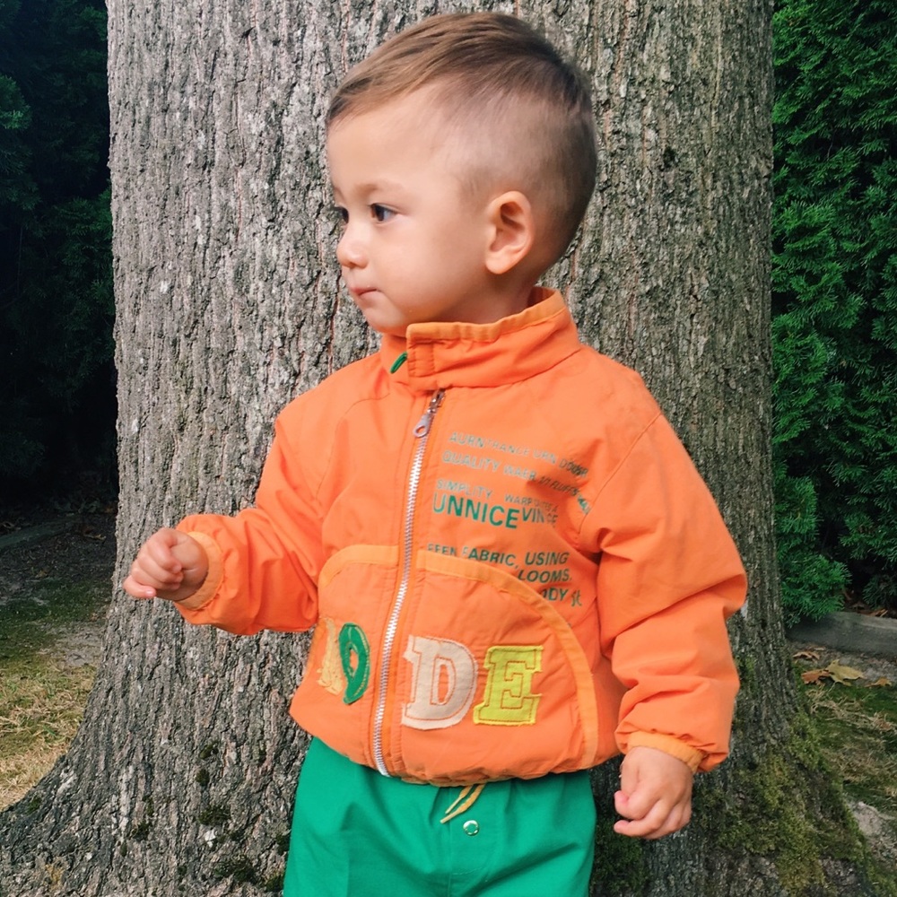 Vintage Style 2T Orange Puffer Jacket